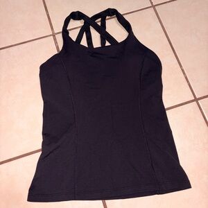 Lululemon Black Double Cross Strap Tank